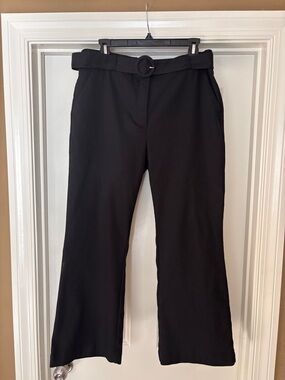 LOFT The Sutton Kick Crop Trousers with Belted Waist